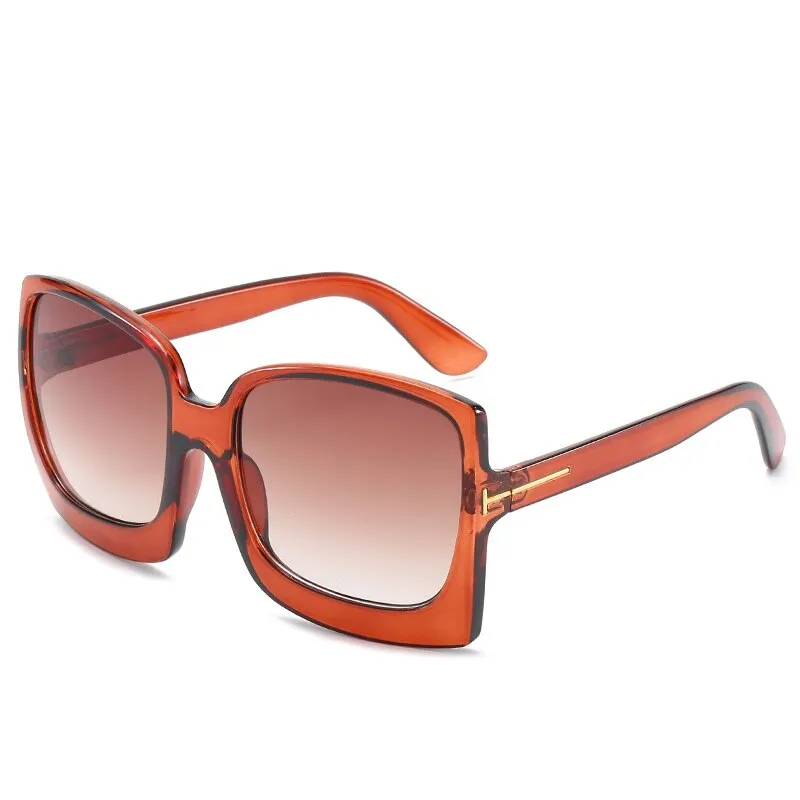 Women Sunglasses Brand Designer Plastic Female Big Frame Gradient Sun Glasses UV400 gafas de sol mujer