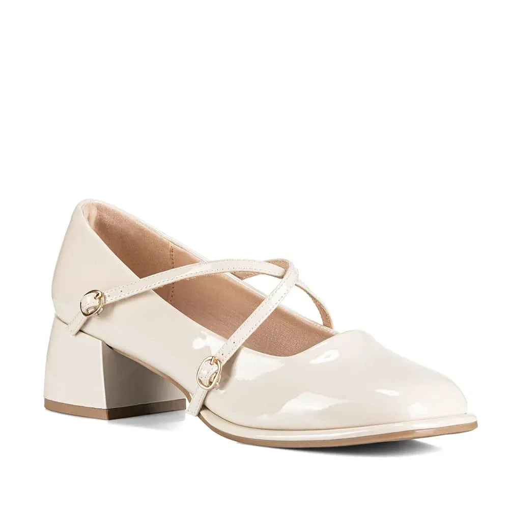 ZAPATOS MARY JANE MUJER BEIGE WEIDE YL65