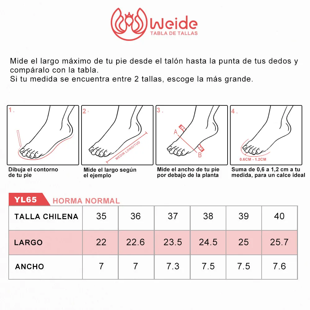 ZAPATOS MARY JANE MUJER NEGRO WEIDE YL65